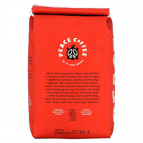 Peace Coffee, Organic Twin Cities, Whole Bean, Dark Roast, 12 oz (340 g) в Москве - eco-herb.ru | фото