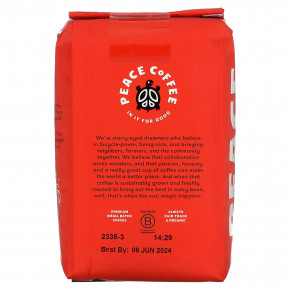 Peace Coffee, Organic Yeti, Cold Brew Blend, Whole Bean, Medium Roast, 12 oz (340 g) в Москве - eco-herb.ru | фото