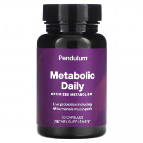 Pendulum, Metabolic Daily, с бактерией Akkermansia, 30 капсул - описание | фото