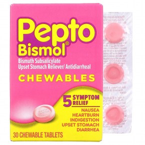 Жевательные таблетки Pepto Bismol, 30 жевательных таблеток в Москве - eco-herb.ru | фото