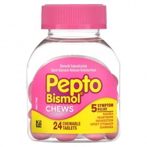 Жевательные таблетки Pepto Bismol, 24 жевательные таблетки в Москве - eco-herb.ru | фото