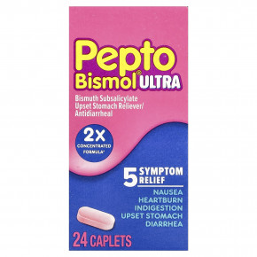 Pepto Bismol® Ultra, 24 капсулы - описание | фото