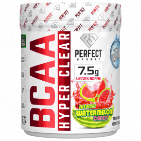 PERFECT Sports, BCAA Hyper Clear, арбузные конфеты с насыщенным вкусом, 310 г (10,9 унции) - описание