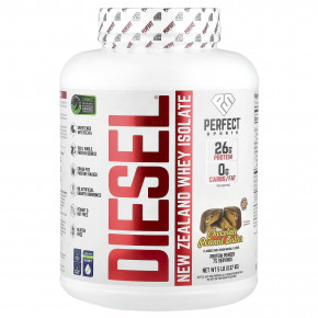 PERFECT Sports, Diesel®, изолят сыворотки из Новой Зеландии, шоколадно-арахисовая паста, 2,27 кг (5 фунтов) - описание