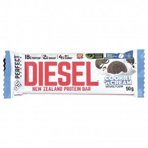 PERFECT Sports, Diesel, протеиновый батончик из Новой Зеландии, печенье с кремом, 12 батончиков, по 50 г в Москве - eco-herb.ru | фото