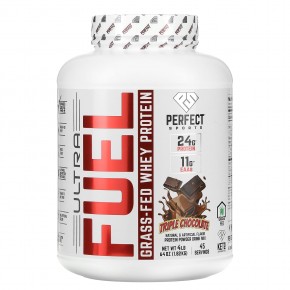 PERFECT Sports, Ultra Fuel, сывороточный протеин от травяного откорма, тройной шоколад, 1,82 кг (4 фунта) - описание