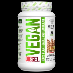 PERFECT Sports, Vegan Diesel, смесь 100% растительных белков, шоколадное мороженое, 700 г (1,5 фунта) - описание