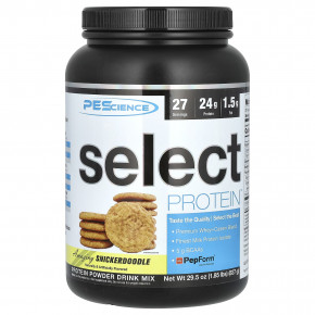 PEScience, Select Protein™, порошковая смесь для приготовления напитка, Snickerdoodle, 864 г (1,9 фунта) - описание | фото