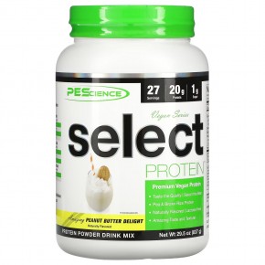 PEScience, Vegan Series, отборный растительный протеин, арахисовая паста, 837 г (1,84 фунта) - описание