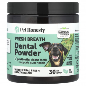 Pet Honesty, Стоматологический порошок Fresh Breath, для собак, мята, 150 г (5,29 унции) в Москве - eco-herb.ru | изображение Pet Honesty, Стоматологический порошок Fresh Breath, для собак, мята, 150 г (5,29 унции) в Москве - eco-herb.ru | фото