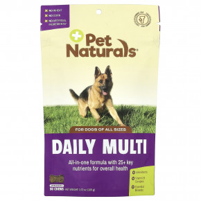Pet Naturals, Daily Multi, для собак, для всех размеров, 30 жевательных таблеток, 105 г (3,7 унции) - описание | фото