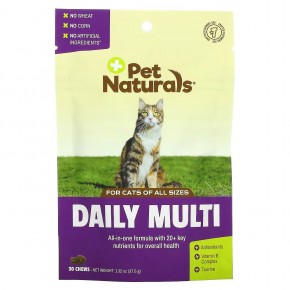 Pet Naturals, Ежедневный мультивитамин, для кошек, 30 жевательных таблеток, 1.32 унции (37.5 г) в Москве - eco-herb.ru | фото