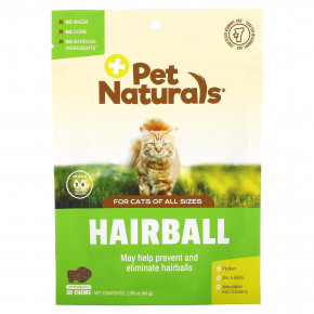 Pet Naturals, добавка для выведения комков шерсти, для кошек, около 30 жевательных таблеток, 45 г (1,59 унции) в Москве - eco-herb.ru | фото