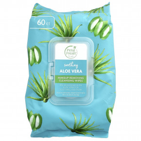 Petal Fresh, очищающие салфетки для снятия макияжа, успокаивающее алоэ вера, 60 салфеток в Москве - eco-herb.ru | фото