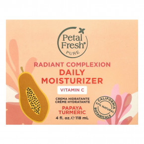 Petal Fresh, Pure, сияющий цвет лица, ежедневное увлажняющее средство, папайя и куркума, 118 мл (4 жидк. унции) в Москве - eco-herb.ru | фото