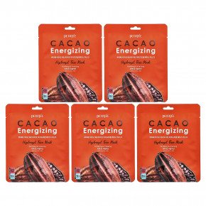 Petitfee, гидрогелевая маска для лица с какао (Cacao Energizing), 5 шт. в упаковке, 32 г (1,12 унции) - описание | фото