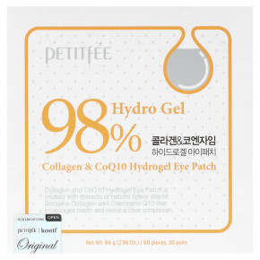Petitfee, гидрогелевые патчи для глаз с коллагеном и коэнзимом Q10, 60 шт., 84 г (2,96 унции) в Москве - eco-herb.ru | фото
