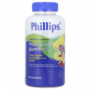 Phillip's, Fiber Good®, жевательные мармеладки, ассорти, 90 жевательных таблеток в Москве - eco-herb.ru | фото