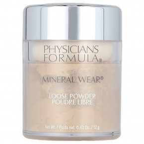 Physicians Formula, Mineral Wear, рассыпчатая пудра, PF10949, кремовый натуральный, 12 г (0,42 унции) - описание | фото