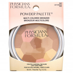 Physicians Formula, Powder Palette, разноцветный бронзер, 3869 легкий бронзер, 9 г (0,3 унции) в Москве - eco-herb.ru | фото