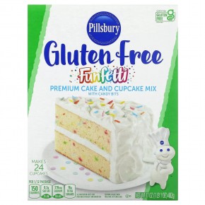 Pillsbury, Funfetti Premium Cake and Cupcake Mix with Candy Bits, Gluten Free, 1 lb 1 oz (482 g) в Москве - eco-herb.ru | фото