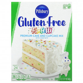 Pillsbury, Премиальная смесь для торта и кекса с леденцами, без глютена, 482 г (1 фунт 1 унция) - описание | фото