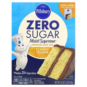Pillsbury, Zero Sugar, Premium Cake Mix, Classic Yellow, 16 oz (454 g) в Москве - eco-herb.ru | фото