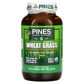 Pines International, пшеничные ростки, 500 мг, 500 таблеток - описание
