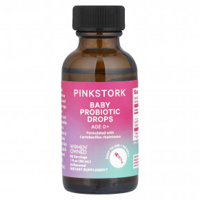 Pink Stork, Детские пробиотические капли, для детей от 0 лет, без добавок, 30 мл (1 жидк. Унция) в Москве - eco-herb.ru | фото