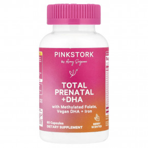 Pink Stork, Total Prenatal + DHA, ягодный, 60 капсул - описание
