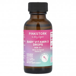 Pink Stork, Витамин D для детей, для детей от 0 лет, без добавок, 30 мл (1 жидк. Унция) в Москве - eco-herb.ru | фото