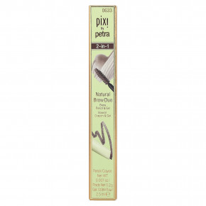 Pixi Beauty, 2-в-1 Natural Brow Duo, карандаш и гель для бровей, 0633 темно-коричневый, 1 шт. в Москве - eco-herb.ru | фото