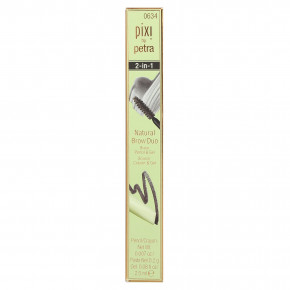 Pixi Beauty, 2-в-1 Natural Brow Duo, карандаш и гель для бровей, 0634 мягкий черный, 1 шт. в Москве - eco-herb.ru | фото