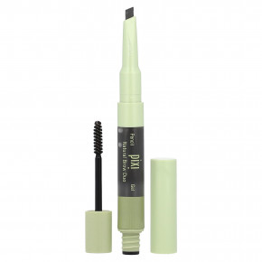 Pixi Beauty, 2-в-1 Natural Brow Duo, карандаш и гель для бровей, 0634 мягкий черный, 1 шт. - описание | фото