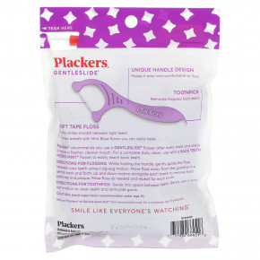 Plackers, Gentleslide, зубочистки с нитью, мята, 90 шт. (Товар снят с продажи) в Москве - eco-herb.ru | фото