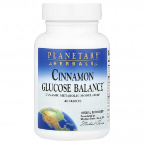 Planetary Herbals, Cinnamon Glucose Balance ™, 45 таблеток - описание | фото