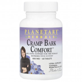 Planetary Herbals, Cramp Bark Comfort™, 60 таблеток (400 мг в одной таблетке) в Москве - eco-herb.ru | фото