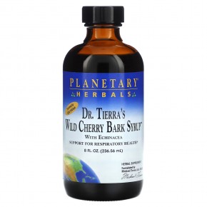 Planetary Herbals, Веганский протеин от Dr. Tierra's сироп из коры дикой вишни, 236,56 мл (8 жидк. Унций) - описание