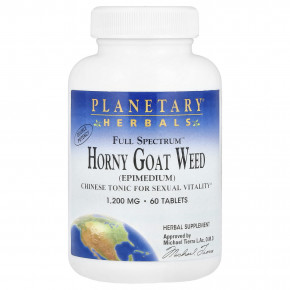 Planetary Herbals, Full Spectrum ™ Horny Goat Weed, 60 таблеток - описание | фото