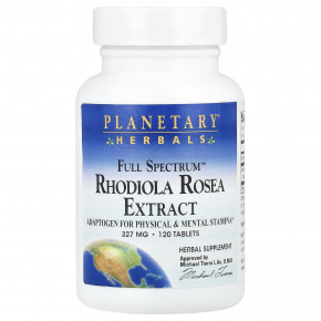 Planetary Herbals, Full Spectrum™, экстракт родиолы розовой (Rhodiola rosea), 120 таблеток (327 мг в 1 таблетке) - описание | фото