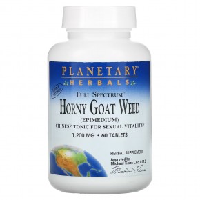 Planetary Herbals, Full Spectrum ™ Horny Goat Weed, 1200 мг, 60 таблеток в Москве - eco-herb.ru | фото