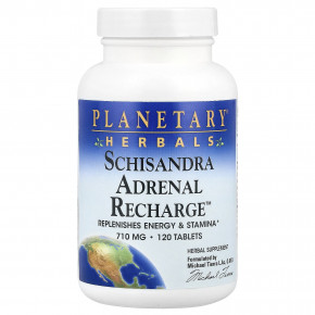 Planetary Herbals, Лимонник Adrenal Recharge ™, 120 таблеток - описание