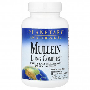 Planetary Herbals, Mullein, Lung Complex™, 90 таблеток - подробнее Planetary Herbals, Mullein, Lung Complex™, 90 таблеток - описание