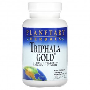 Planetary Herbals, Triphala Gold, здоровье желудочно-кишечного тракта, 1,000 мг, 120 таблеток в Москве - eco-herb.ru | фото