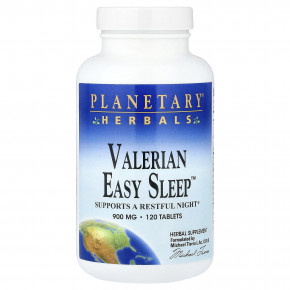 Planetary Herbals, Valerian Easy Sleep™, 120 таблеток - описание