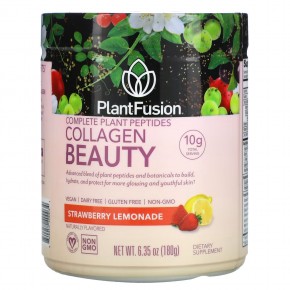 PlantFusion, Collagen Beauty, комплекс с растительными пептидами, клубничный лимонад, 180 г (6,35 унций) в Москве - eco-herb.ru | фото