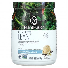 PlantFusion, Complete Lean, сливочные стручки ванили, 420 г (14,82 унции) - описание