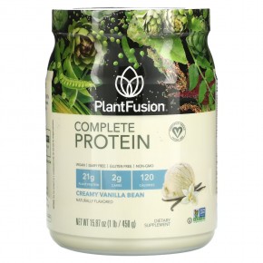 PlantFusion, Complete Protein, сливочные стручки ванили, 450 г (15,87 унции) - описание