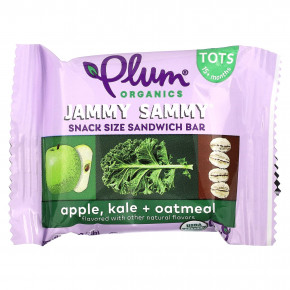 Plum Organics, Jammy Sammy, сэндвич-батончик для детей от 15 месяцев, яблоко, капуста и овсянка, 5 батончиков, 29 г (1,02 унции) в Москве - eco-herb.ru | фото