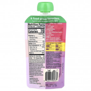 Plum Organics, Mighty 4®, смесь 4 групп пищевых продуктов, для малышей, банан, персик, тыква, морковь, греческий йогурт, овес, 113 г (4 унции) (Товар снят с продажи) в Москве - eco-herb.ru | фото